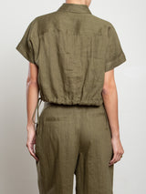 Zoey Shirt in French Linen - Surplus