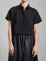 Zoey Shirt in Railroad - Black