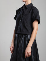 Zoey Shirt in Railroad - Black