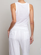 Sol Tank in Tissue Jersey - White