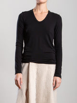 Rina Tee in Cashmere Jersey - Black