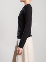 Rina Tee in Cashmere Jersey - Black