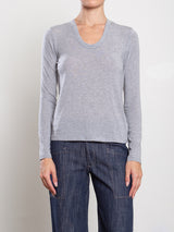 Rina Tee in Cashmere Jersey - Heather Grey