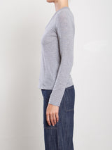 Rina Tee in Cashmere Jersey - Heather Grey