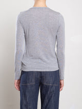 Rina Tee in Cashmere Jersey - Heather Grey