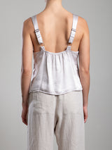 Lily Tank in Vintage Satin - Parchment