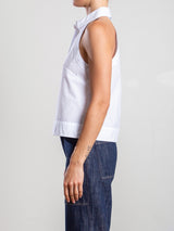 Atlas Halter in Italian Poplin - White