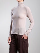 Shiloh Turtleneck in Cashmere Jersey - Nude
