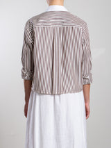 Enzo Shirt in Porto Stripe - Brown