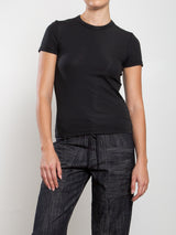 Hazel Tee in Lightweight Rib - Black