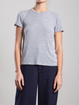Hazel Tee in Cashmere Jersey - Heather Grey