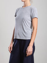 Hazel Tee in Cashmere Jersey - Heather Grey
