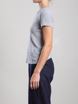 Hazel Tee in Cashmere Jersey - Heather Grey