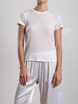 Hazel Tee in Cashmere Jersey - Ivory