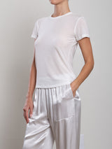 Hazel Tee in Cashmere Jersey - Ivory