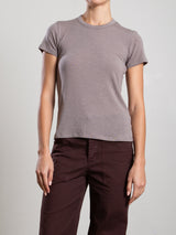 Hazel Tee in Cashmere Jersey - Mink