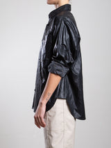 Jessie Shirt in Faux Leather - Black
