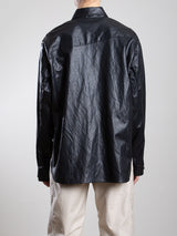 Jessie Shirt in Faux Leather - Black