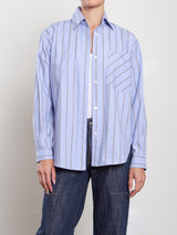 Jessie Shirt in Japanese Stripe - Periwinkle