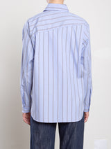 Jessie Shirt in Japanese Stripe - Periwinkle