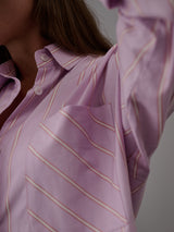 Jessie Shirt in Japanese Stripe - Lilac