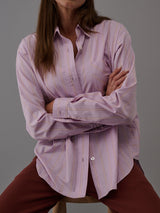 Jessie Shirt in Japanese Stripe - Lilac