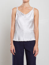 Paloma Top in Vintage Satin - Parchment