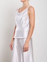 Paloma Top in Vintage Satin - Parchment