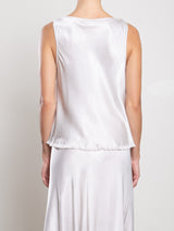 Paloma Top in Vintage Satin - Parchment