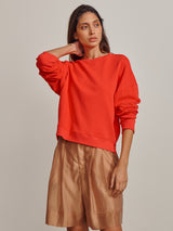 Irene Crewneck in French Terry - Poppy