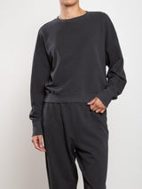 Irene Crewneck in French Terry - Vintage Black