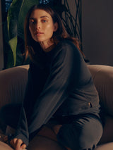 Irene Crewneck in French Terry - Vintage Black