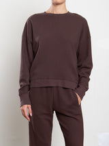 Irene Crewneck in French Terry - Bittersweet
