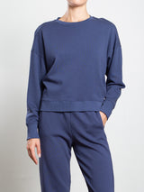 Irene Crewneck in French Terry - Blueberry
