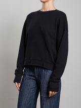 Irene Crewneck in French Terry - Black