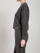 Irene Crewneck in French Terry - Vintage Black