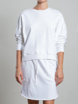 Irene Crewneck in French Terry - White