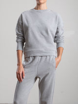 Irene Crewneck in French Terry - Heather Grey