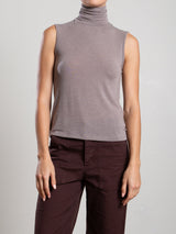 Maya Turtleneck in Cashmere Jersey - Mink