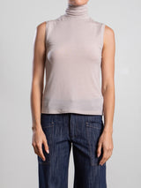 Maya Turtleneck in Cashmere Jersey - Nude
