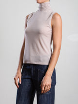 Maya Turtleneck in Cashmere Jersey - Nude