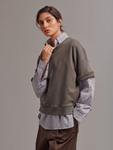 Josie Sweatshirt in French Terry - Artichoke
