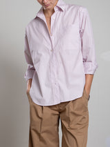Marvin Shirt in Hudson Stripe - Light Pink