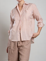 Marvin Shirt in Riviera Stripe - Light Pink