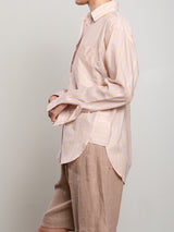 Marvin Shirt in Riviera Stripe - Light Pink