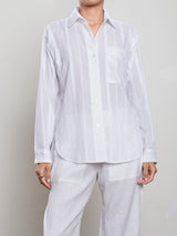 Marvin Shirt in Cotton Embroidery - White