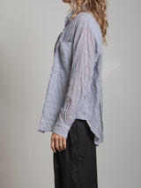 Marvin Shirt in Marin Stripe - Washed Black