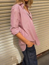 Marvin Shirt in Candy Stripe - Red/White