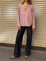 Marvin Shirt in Candy Stripe - Red/White