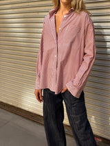 Marvin Shirt in Candy Stripe - Red/White